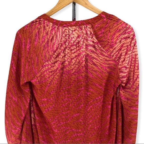 H&M Tunic Conscious Collection Orange Pink Zebra Print Coverup Dress NWT - Picture 4 of 10